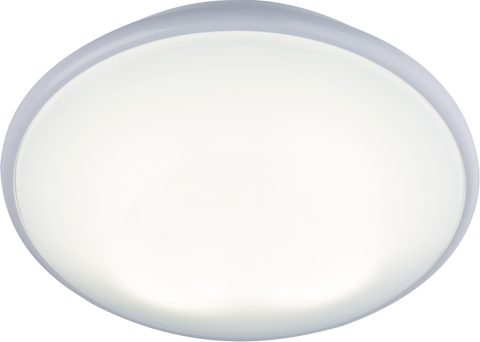 IP20 28W 2D HF Bulkhead with Opal Diffuser and White Base