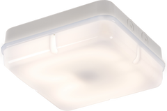 IP65 28W HF Square Bulkhead with Opal Diffuser and White Base