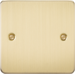 Flat Plate 1G blanking plate - brushed brass