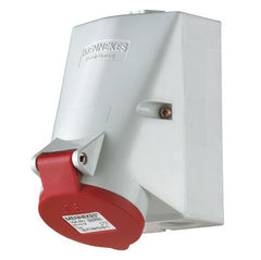 Mennekes 105 - Red 400V Top & Bottom Entry 16A 4 Pole IP44 Wall Mounted Socket