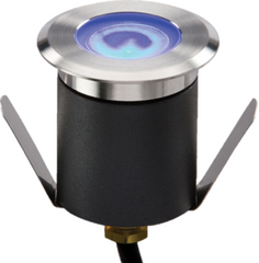 230V IP65 1.5W High Output LED Blue Mini Ground Light comes with cable. Non-Dimmable