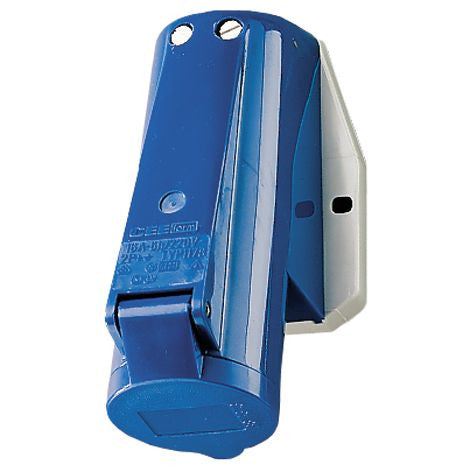 Mennekes 1178 - Blue 230V Top Entry 16A 3 Pole IP44 Wall Mounted Socket