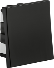 20AX 1G 2-way modular wide rocker switch (50x50mm) - Black