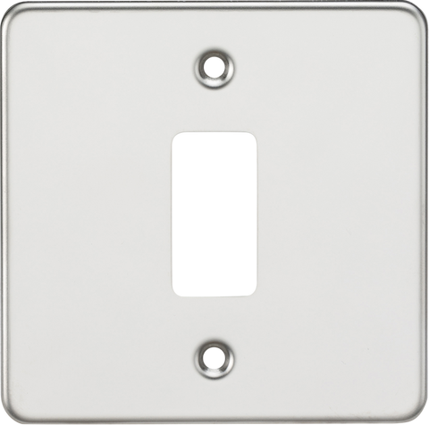 Flat plate 1G grid faceplate - polished chrome