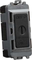 10A Fan Isolator Key Switch Module - Matt Black