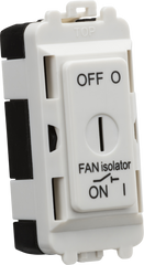 10A Fan Isolator Key Switch Module - White