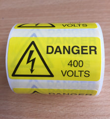 400V Danger Labels (250 Per Roll)