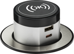 Wireless Desktop Charger with Pop-Up Dual USB A+C FASTCHARGER