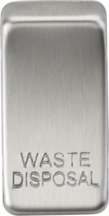 Switch cover "marked WASTE DISPOSAL" - brushed chrome