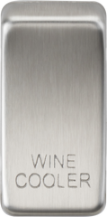 Switch cover "marked WINE COOLER" - brushed chrome