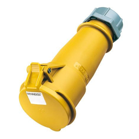Mennekes 509 - Yellow 110V 16A 3 Pole AM-TOP IP44 In-line Connector