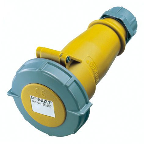 Mennekes 551 - Yellow 110V 32A 3 Pole AM-TOP IP67 In-line Connector
