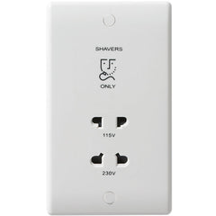 BG - 820 -  115/230V Dual Voltage Shaver Socket White