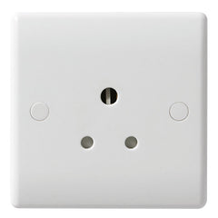 BG - 829 -  1 Gang 5 Amp Unswitched Socket Round Pin White