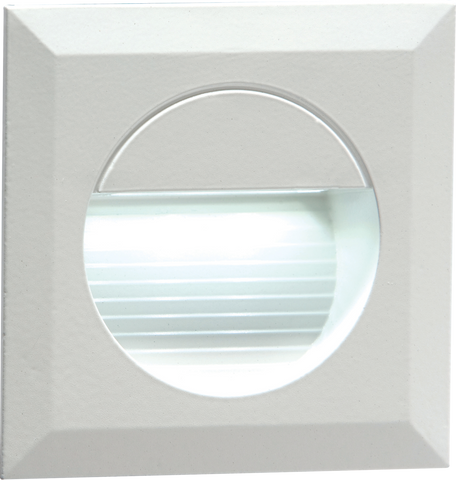 230V IP54 Recessed Square Indoor/Outdoor LED Guide/Stair/Wall Light White LED