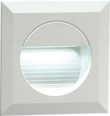 230V IP54 Recessed Square Indoor/Outdoor LED Guide/Stair/Wall Light White LED