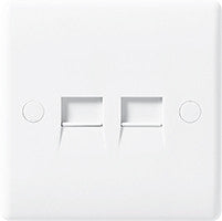 BG - 8BTS/2 -  2 Gang Telephone Socket Slave White