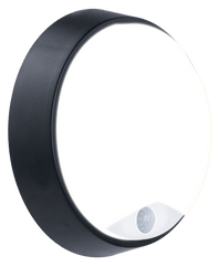 Polycarbonate Eco Round LED Bulkhead with PIR Sensor IP54 4000K 10W