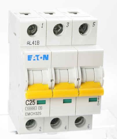 Eaton (MEM) - EMCH325 -  MCB 25A 10/15kA Trip Type C 3P