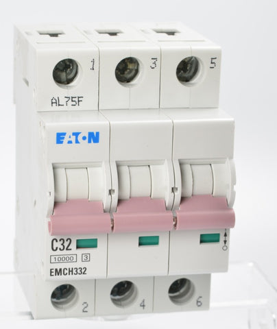 Eaton (MEM) - EMCH332 -  MCB 32A 10/15kA Trip Type C 3P