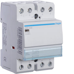 Hager ESC443 Contactor 3NO+1NC 40A 230V