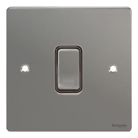 GU2210BBN Ultimate flat plate black nickel black insert 20AX DP switch