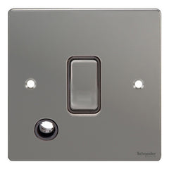 GU2213BBN Ultimate flat plate black nickel black insert 20AX DP switch + flex outlet