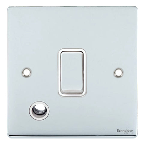 GU2513WPC Ultimate low profile polished chrome white insert 20AX DP switch + flex outlet