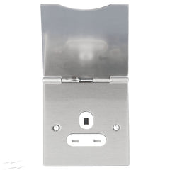 GU3251WSS Ultimate flat plate stainless steel white insert 1 gang 13A unswitched floor socket