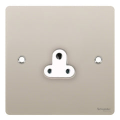 GU3270WPN Ultimate flat plate pearl nickel white insert 1 gang 2A round pin unswitched socket