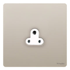 GU3470WPN Ultimate screwless flat plate pearl nickel white insert 1 gang 2A round pin unswitched socket