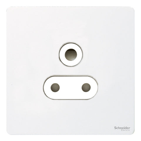 GU3490WPW Ultimate screwless flat plate white metal white insert 1 gang 15A round pin switched socket