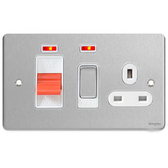GU4501WBC Ultimate low profile brushed chrome white insert 45A cooker control unit + neon