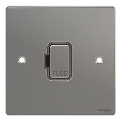 GU5200BBN Ultimate flat plate black nickel black insert 13A unswitched fused connection unit