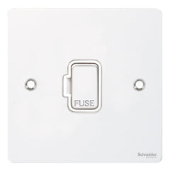GU5200WPW Ultimate flat plate white metal white insert 13A unswitched fused connection unit