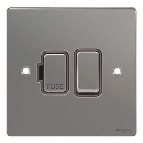 GU5210BBN Ultimate flat plate black nickel black insert 13A switched fused connection unit
