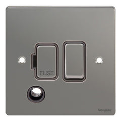 GU5213BBN Ultimate flat plate black nickel black insert 13A switched + flex outlet fused connection unit