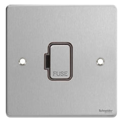 GU5500BBC Ultimate low profile brushed chrome black insert 13A unswitched fused connection unit