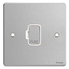GU5500WBC Ultimate low profile brushed chrome white insert 13A unswitched fused connection unit