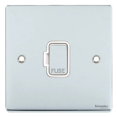 GU5500WPC Ultimate low profile polished chrome white insert 13A unswitched fused connection unit