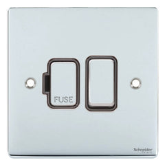 GU5510BPC Ultimate low profile polished chrome black insert 13A switched fused connection unit