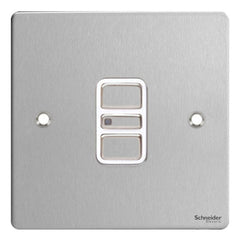 GU6212EWSS Ultimate flat plate stainless steel white insert 1 gang 2 way 300W electronic dimmer