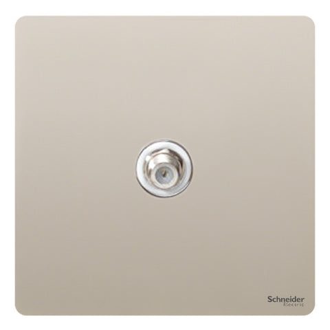 GU7430WPN Ultimate screwless flat plate pearl nickel white insert Single satellite