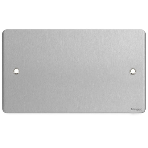 GU8220SS Ultimate flat plate stainless steel 2 gang blank plate