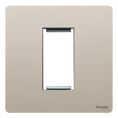 GU8450PN Ultimate screwless flat plate pearl nickel 1 euro modular plate