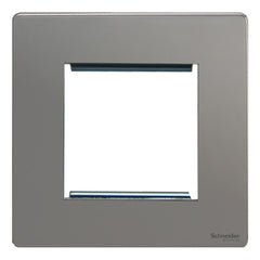 GU8460BN Ultimate screwless flat plate black nickel 2 euro modular plate