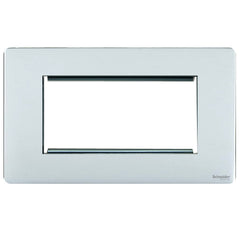 GU8480PC Ultimate screwless flat plate polished chrome 4 euro modular plate