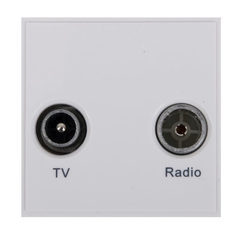 GUE7010W Ultimate euro module white TV/Radio (diplexed) - 50 x 50mm