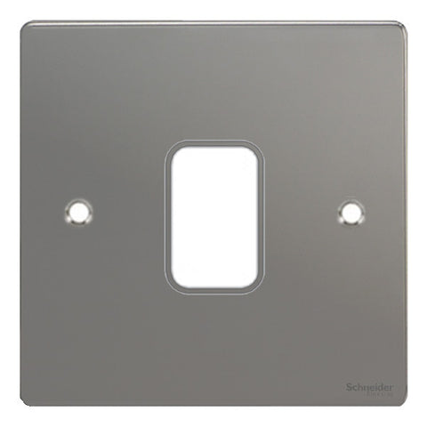 GUG01GBN Ultimate grid flat cover plate black nickel 1 gang (c/w mounting frame)