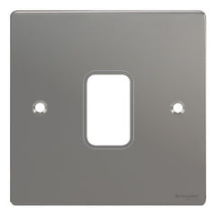 GUG01GBN Ultimate grid flat cover plate black nickel 1 gang (c/w mounting frame)